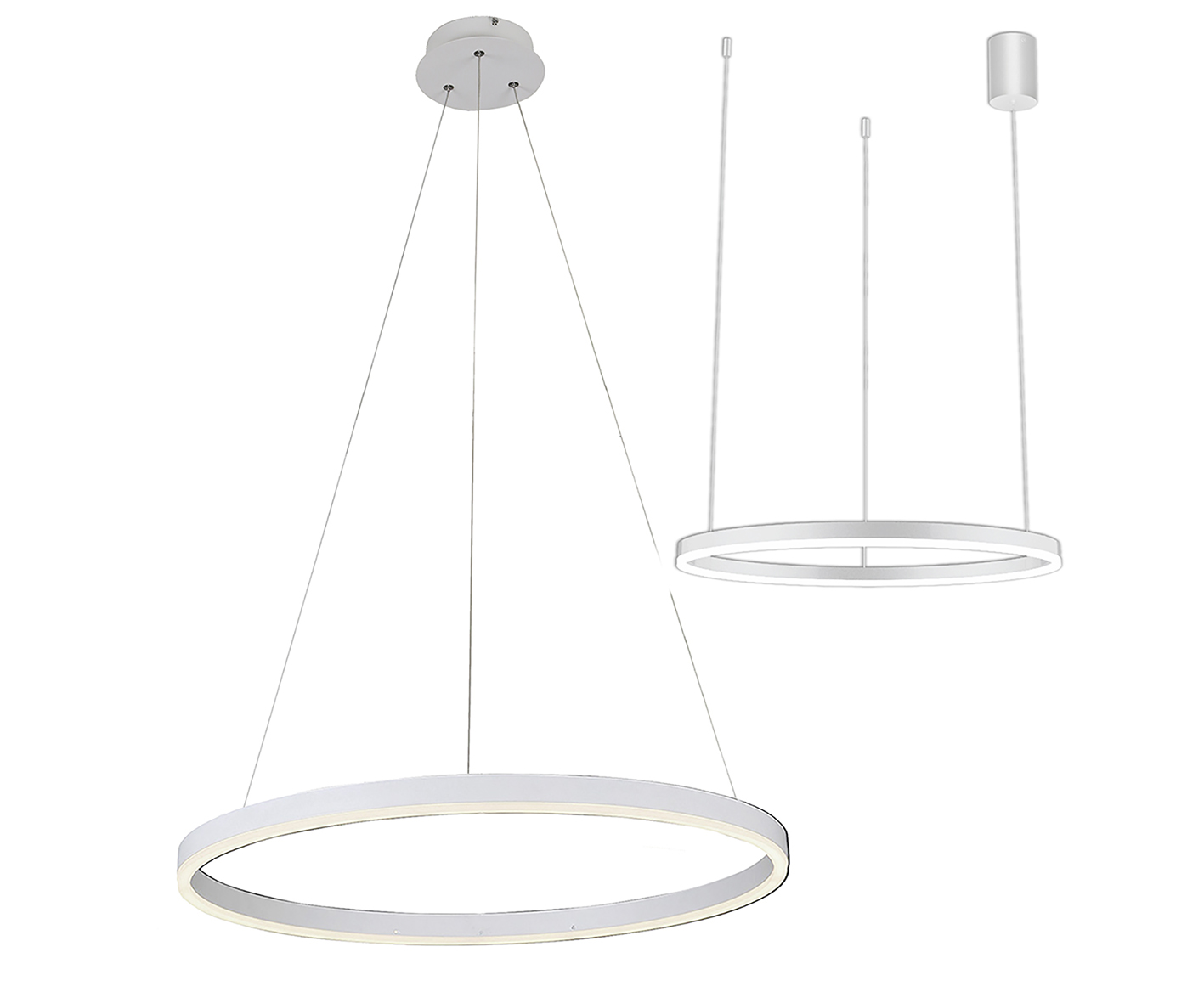 08213,01A(4000K) Подвес Тор белый d60 h150 Led 33W (4000K) 2 типа крепления
