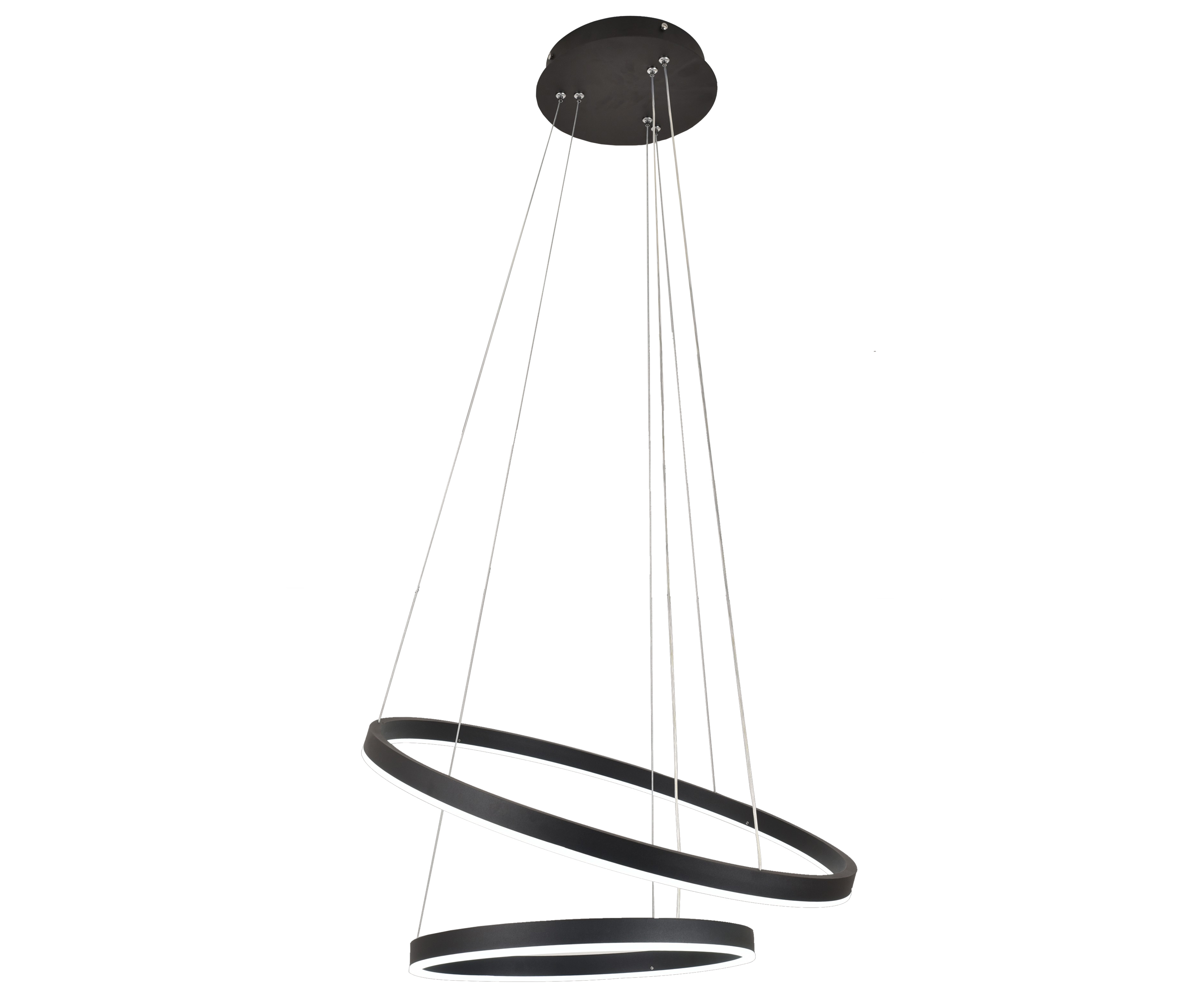 08219,19A(4000K) Подвес диммируемый Тор черный d60+40 h150 Led 60W (4000K) с пультом ДУ
