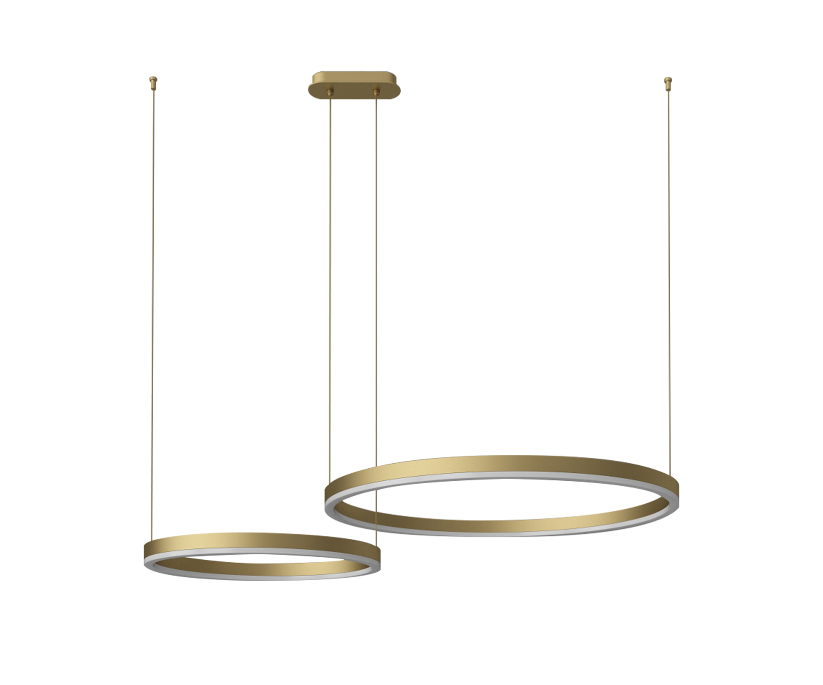 08219,33P(3000K) Подвес Тор матовое золото w90*60 (d40+60) h150 Led 60W (3000K)