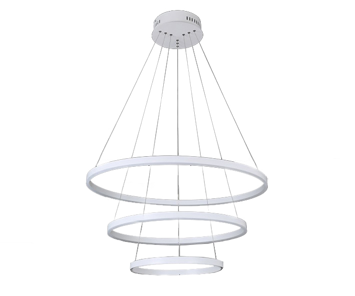 08223,01A(4000K) Подвес диммируемый Тор белый d80+60+40 h150 Led 110w (4000K)