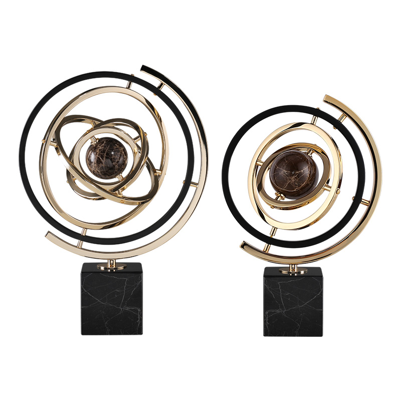 Статуэтка настольная ArtHomeDecor SATURN 4171 L BLACK & GOLD view 2