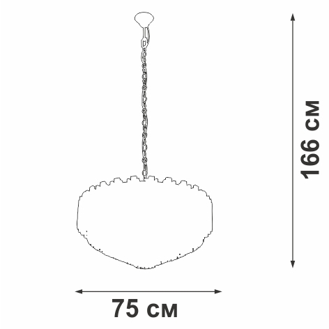 Подвесная люстра V5823-7/8+4+1 view 2