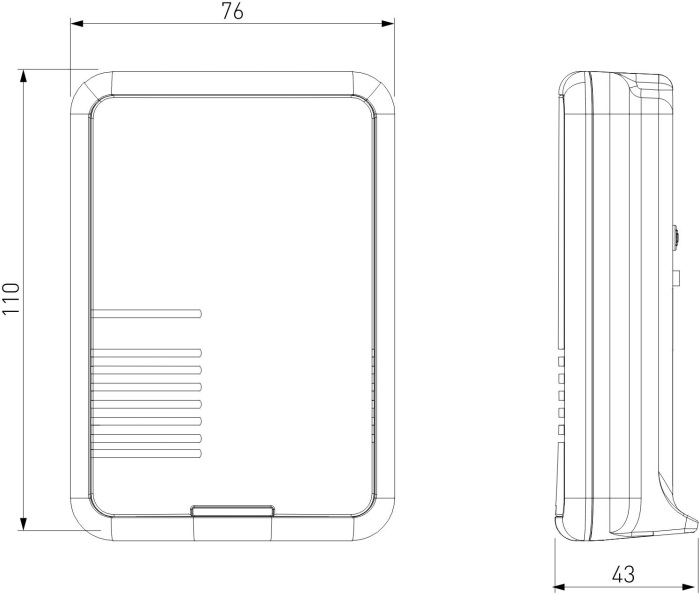 Кнопка звонка DBQ01 DBQ02M WL 36M IP44